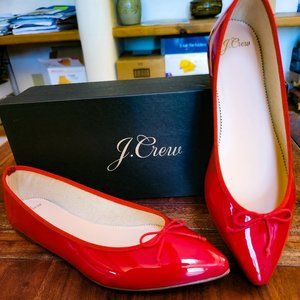J. Crew Gemma Ballet Flats in Patent Leather